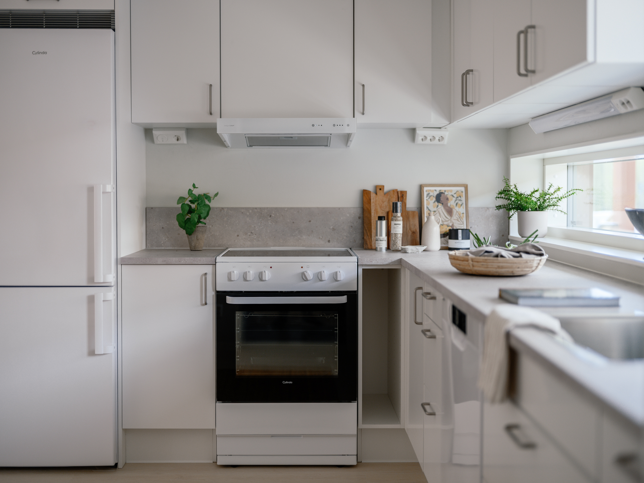 Skellefteå residential building: kitchen of a dynamic home
